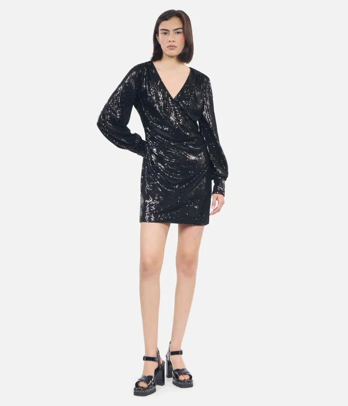 Women Short Black Sequin Dress THE KOOPLES Dresses and Jumpsuits