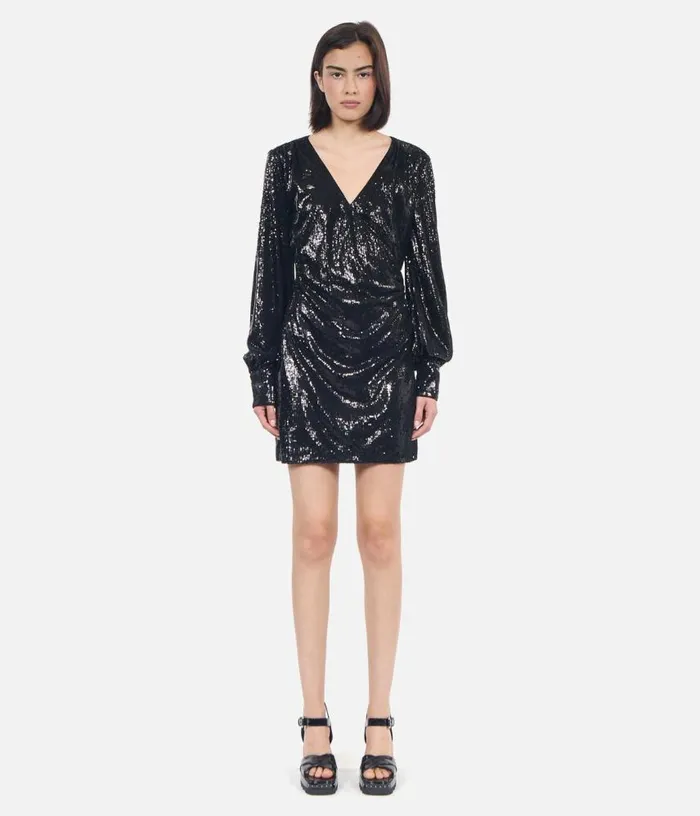 Women Short Black Sequin Dress THE KOOPLES Dresses and Jumpsuits