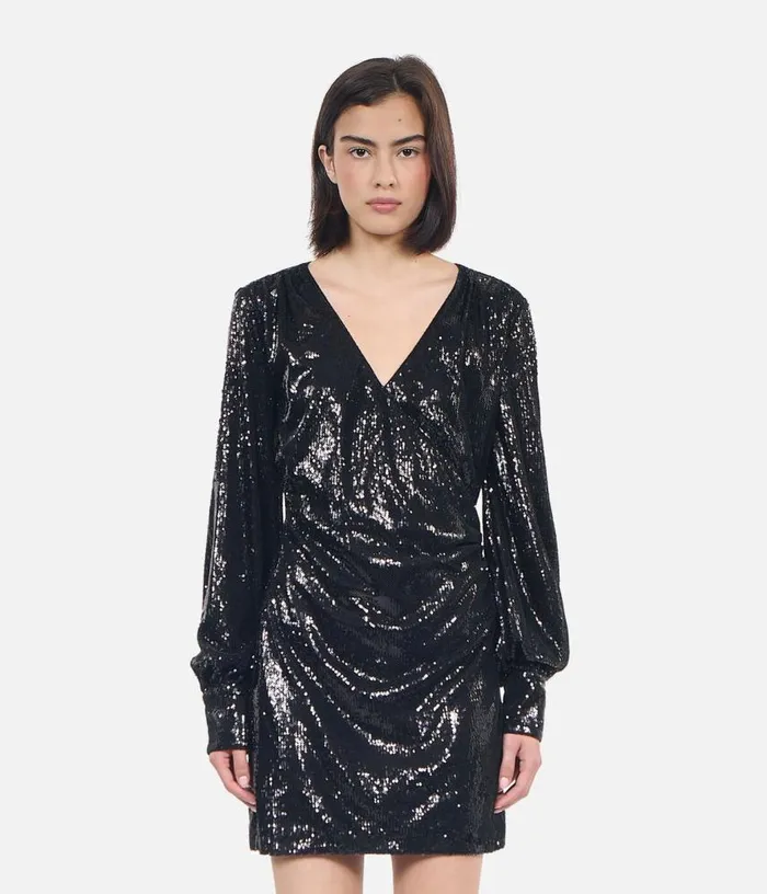 Women Short Black Sequin Dress THE KOOPLES Dresses and Jumpsuits