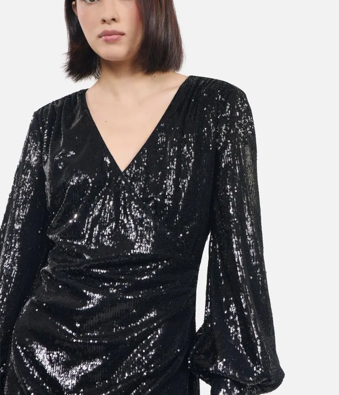 Women Short Black Sequin Dress THE KOOPLES Dresses and Jumpsuits