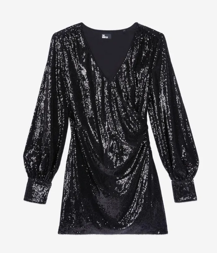 Women Short Black Sequin Dress THE KOOPLES Dresses and Jumpsuits