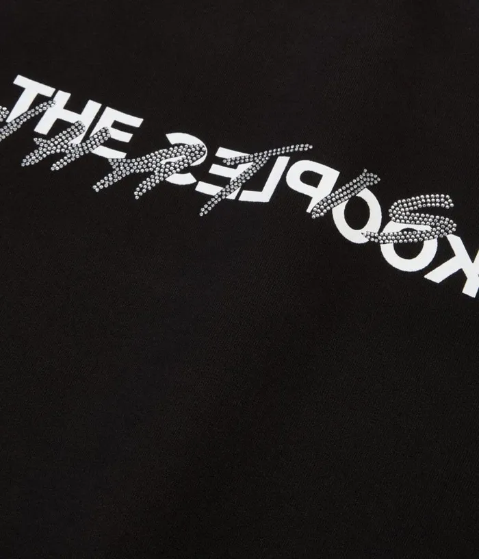 Women Short Black What Is Sweatshirt With Rhinestones THE KOOPLES Sweatshirts Women Short Black What Is Sweatshirt With Rhinestones THE KOOPLES Sweatshirts