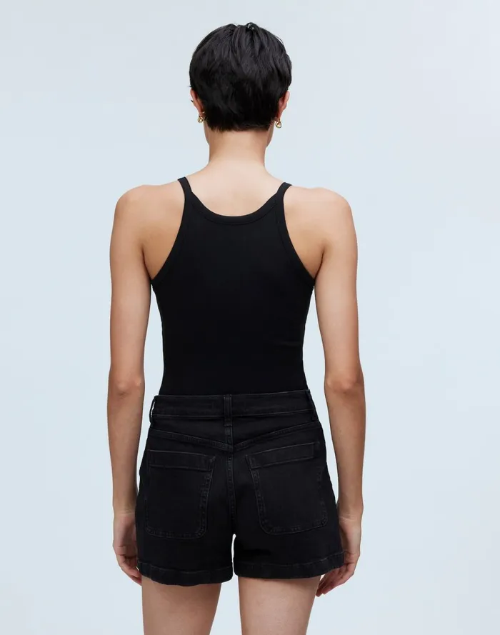Women Shorts Madewell The Denim Emmett Short Patch Pocket Edition Sendhurst Wash