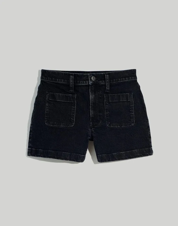 Women Shorts Madewell The Denim Emmett Short Patch Pocket Edition Sendhurst Wash