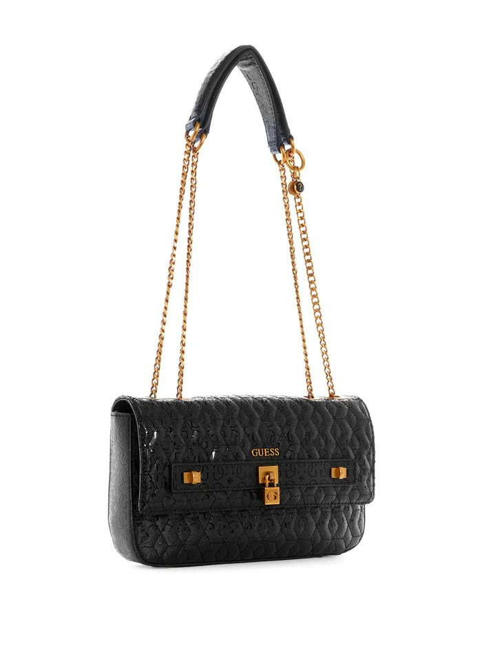 Women Shoulder Bag GUESS Black Isidora Convertible Crossbody Bag