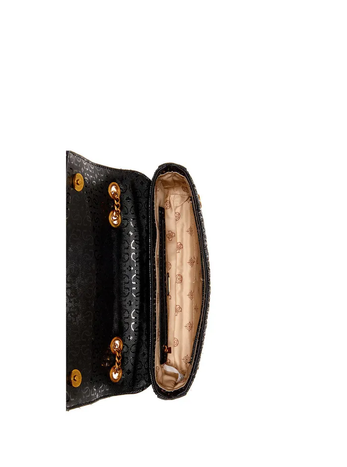Women Shoulder Bag GUESS Black Isidora Convertible Crossbody Bag