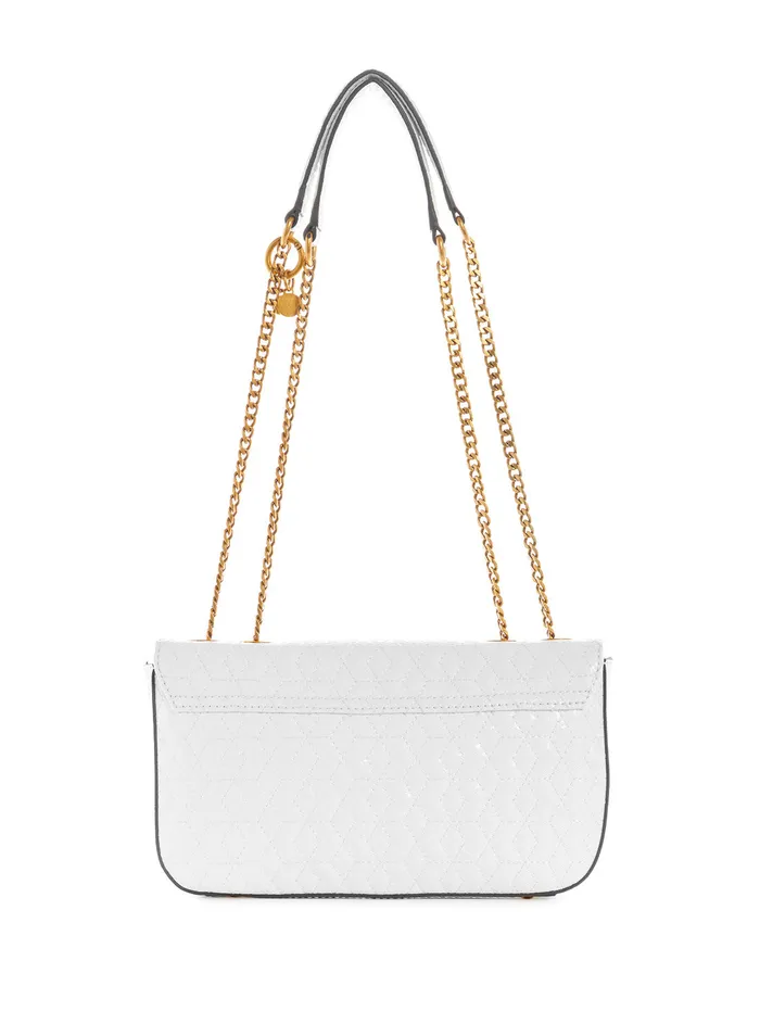 Women Shoulder Bag GUESS White Isidora Convertible Crossbody Bag