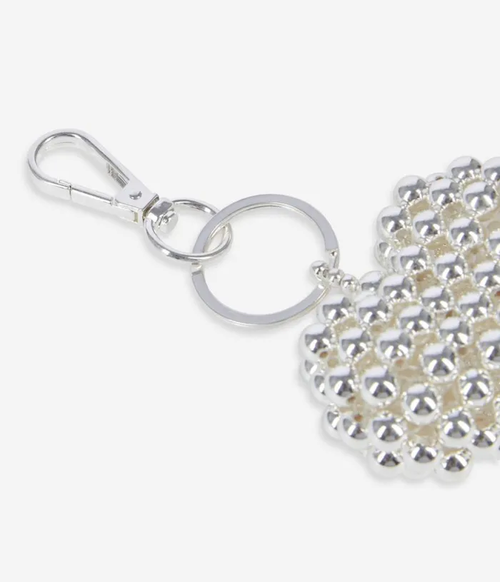 Women Silver Heart Bag Charm THE KOOPLES Bags