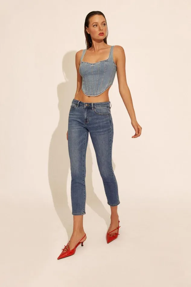 Women Skinny Jean Bardot Knox Skinny Cropped Jeans In Vintage Vintage