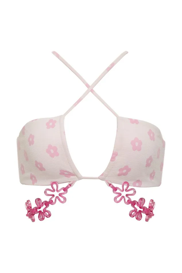 Women Skipper Swim Top Pink For Love and Lemons Swim Women Skipper Swim Top Pink For Love and Lemons Swim