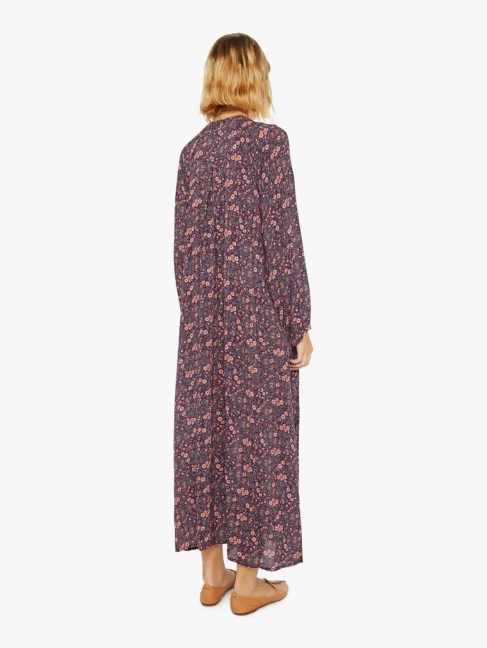 Women Skirts and Dresses Mother Denim Fiore Maxi Petite Fleur Print Aubergine