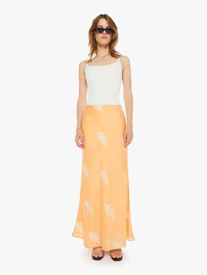 Women Skirts and Dresses Mother Denim Lyra Silk Skirt Hibiscus Rose