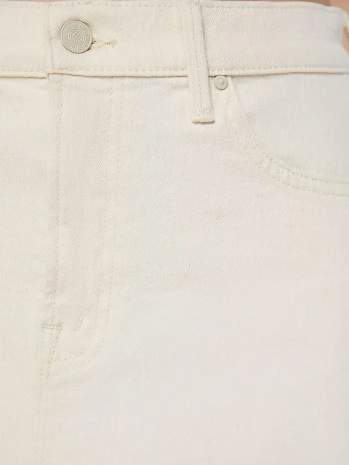 Women Skirts and Dresses Mother Denim The Down Low Spinner Midi White natural