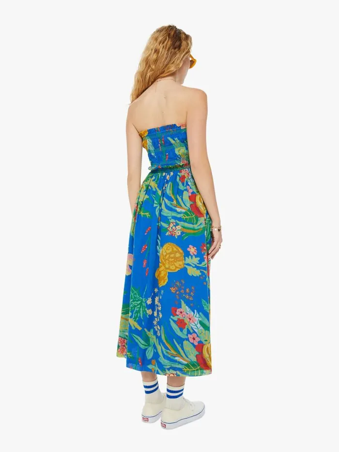 Women Skirts and Dresses Mother Denim The Screeching Halter Dress Blue turquoiseaqua