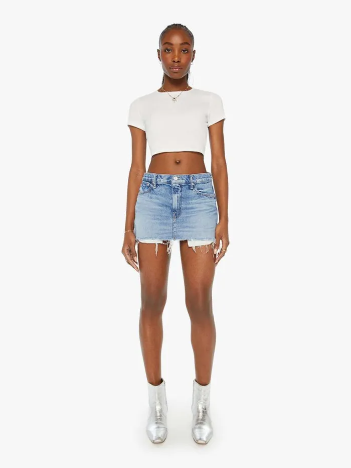 Women Skirts and Dresses Mother Denim The Teeny Tiny Mini Blue navy