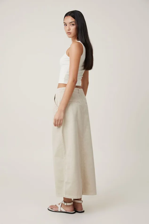Women Skirts Cotton On Ryder Utility Maxi Skirt Stone