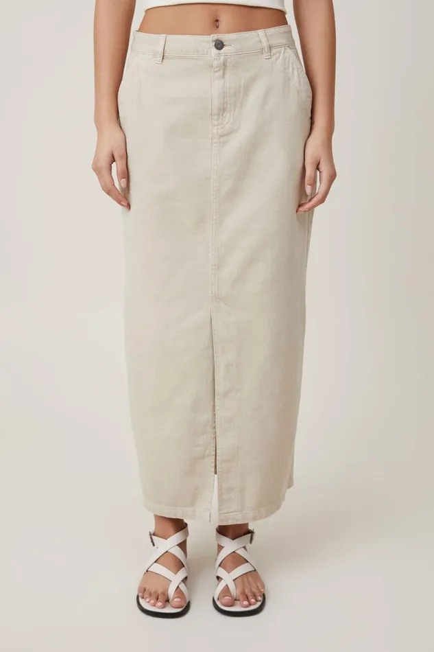 Women Skirts Cotton On Ryder Utility Maxi Skirt Stone
