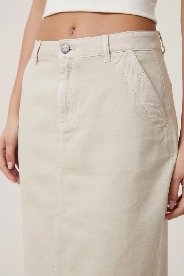 Women Skirts Cotton On Ryder Utility Maxi Skirt Stone