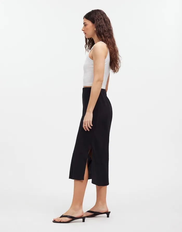 Women Skirts Madewell The Layton Midi Slip Skirt True Black