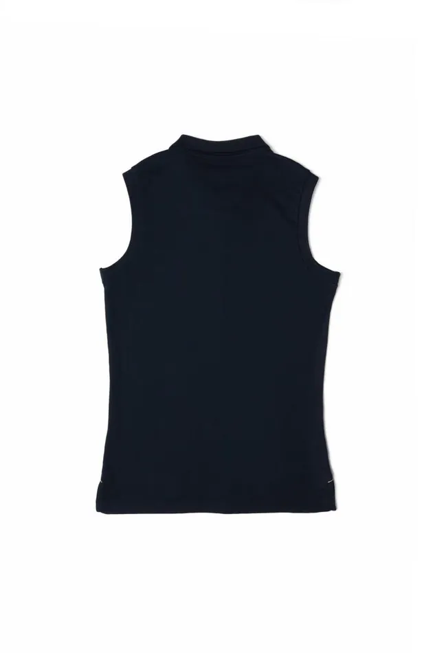 Women Sleeveless Polo Shirt Ink Navy Holland Cooper Polo Shirts