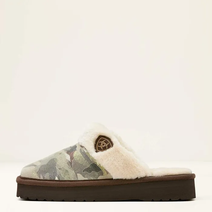 Women Slippers Ariat Jackie Square Toe Stack Slipper Green Women Slippers Ariat Jackie Square Toe Stack Slipper Green