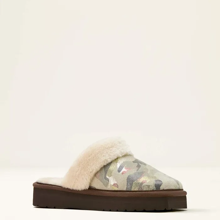Women Slippers Ariat Jackie Square Toe Stack Slipper Green Women Slippers Ariat Jackie Square Toe Stack Slipper Green