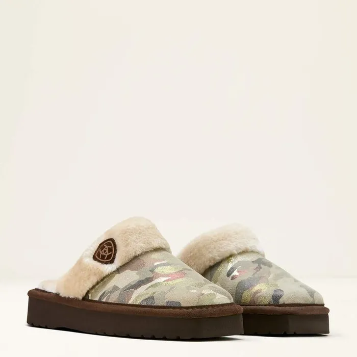 Women Slippers Ariat Jackie Square Toe Stack Slipper Green Women Slippers Ariat Jackie Square Toe Stack Slipper Green