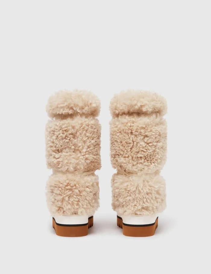 Women SneakElyse Plush Teddy Snow Boots Lavender Stella McCartney Boots Women SneakElyse Plush Teddy Snow Boots Lavender Stella McCartney Boots