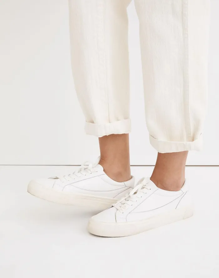 Women Sneakers Madewell Sidewalk LowTop Sneakers Pale Parchment