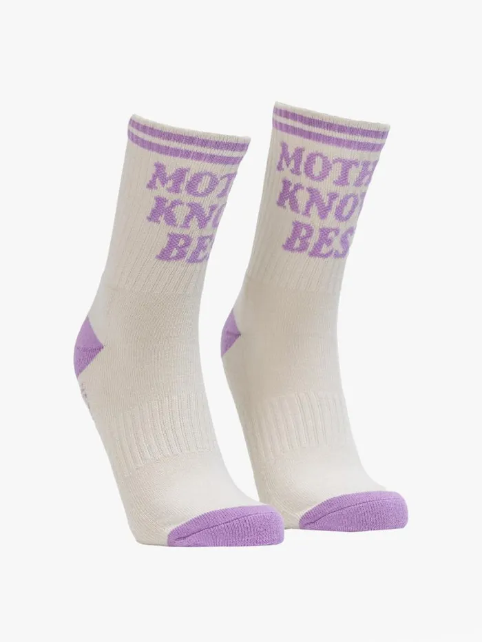 Women Socks Mother Denim Baby Steps Purple lightpastel