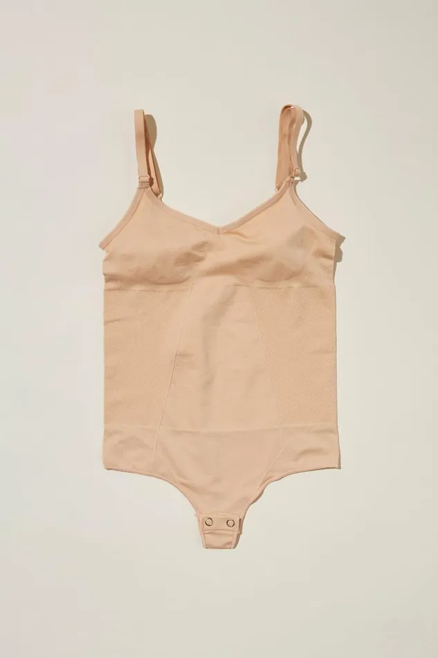 Women Solutions Cotton On Seamless Shapewear Smooth Bodysuit Frappe