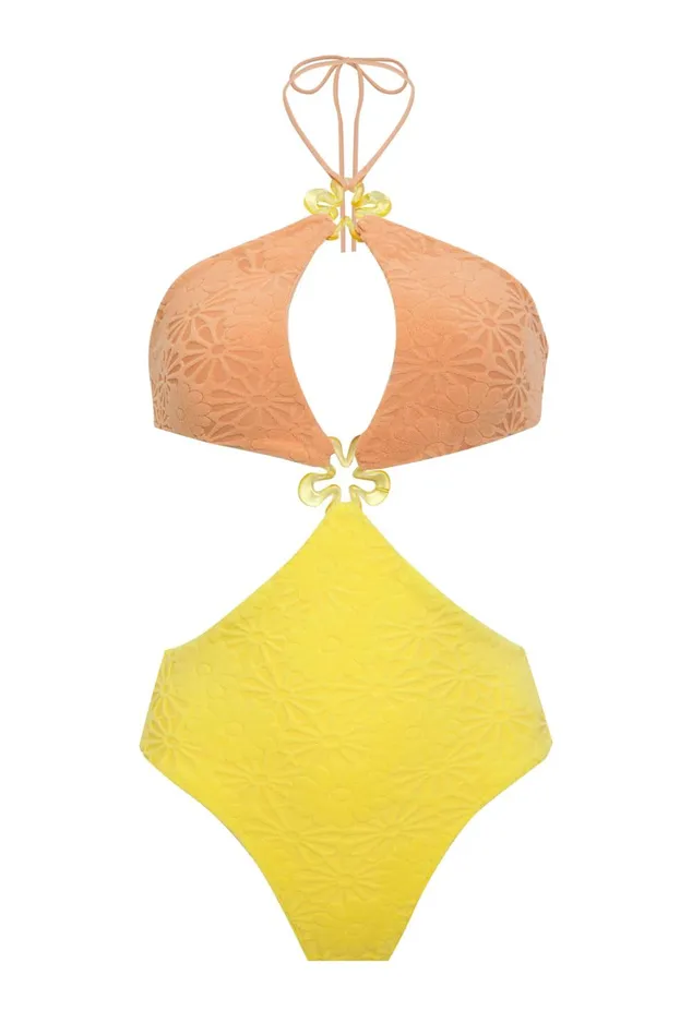 Women Sonny One Piece Yellow For Love and Lemons Swim Women Sonny One Piece Yellow For Love and Lemons Swim