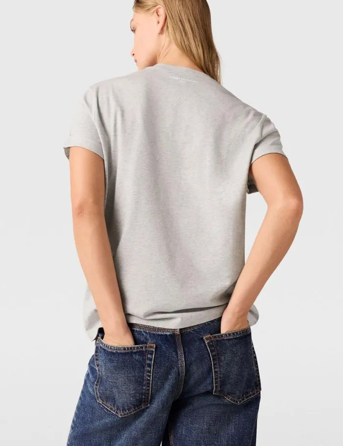 Women Star Boxy TShirt Grey Melange Stella McCartney Shirts And Tops Women Star Boxy TShirt Grey Melange Stella McCartney Shirts And Tops