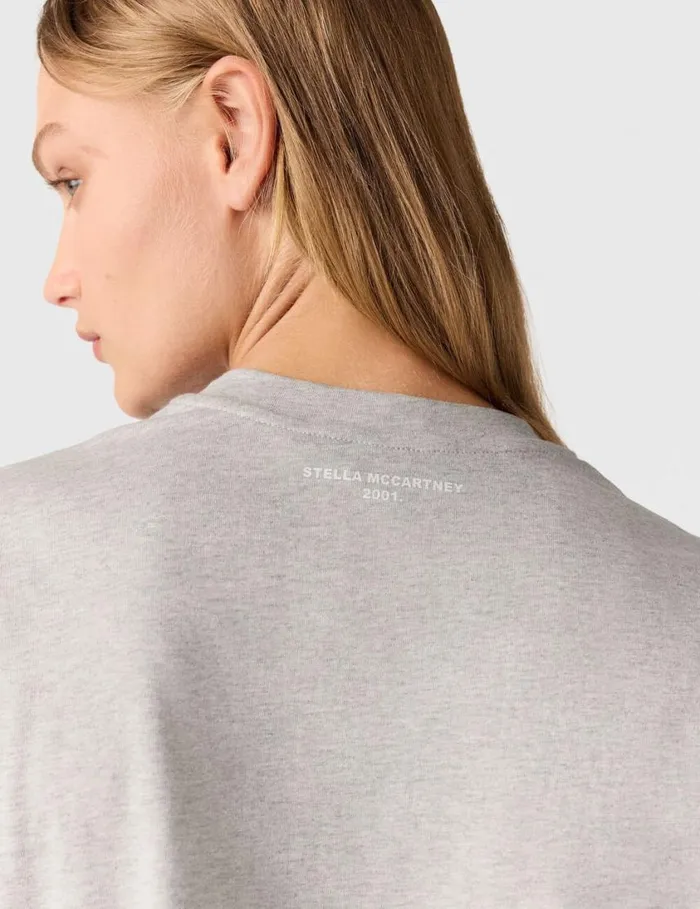 Women Star Boxy TShirt Grey Melange Stella McCartney Shirts And Tops Women Star Boxy TShirt Grey Melange Stella McCartney Shirts And Tops
