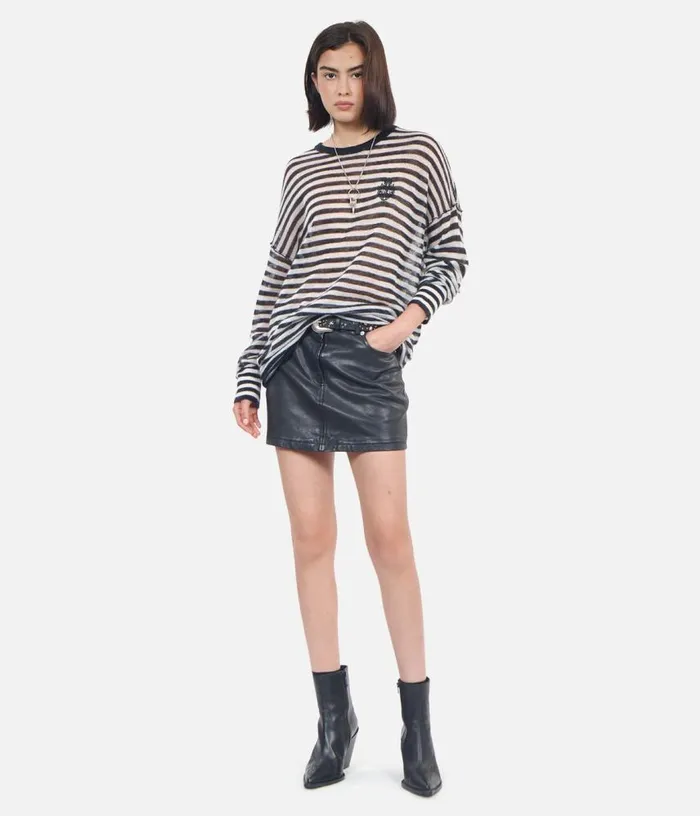 Women Striped Mohair And Wool Sweater THE KOOPLES Sweaters
