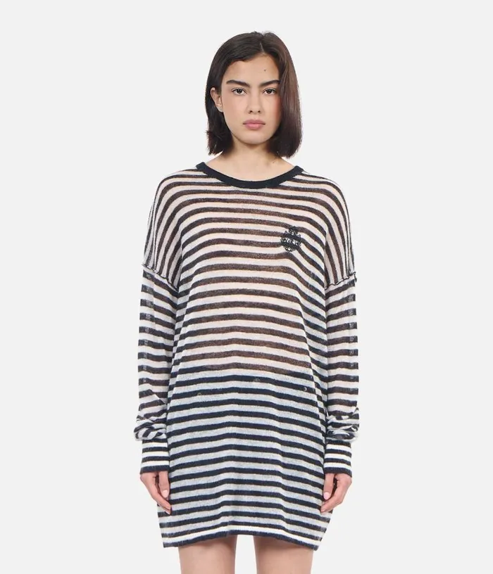 Women Striped Mohair And Wool Sweater THE KOOPLES Sweaters