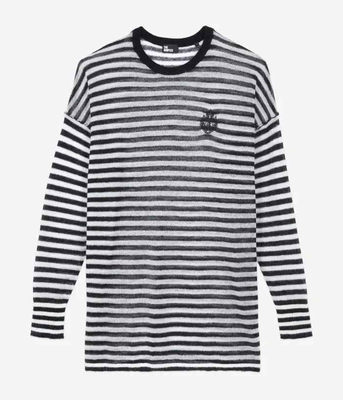 Women Striped Mohair And Wool Sweater THE KOOPLES Sweaters