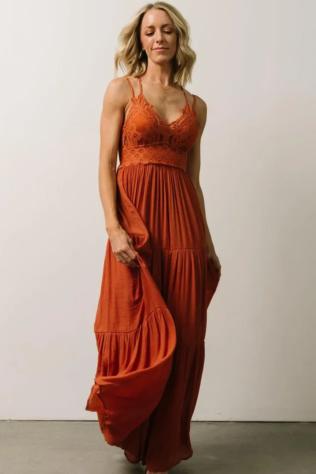 Women Summerlin Lace Top Maxi Dress Rust Baltic Born Maxi Dresses Women Summerlin Lace Top Maxi Dress Rust Baltic Born Maxi Dresses