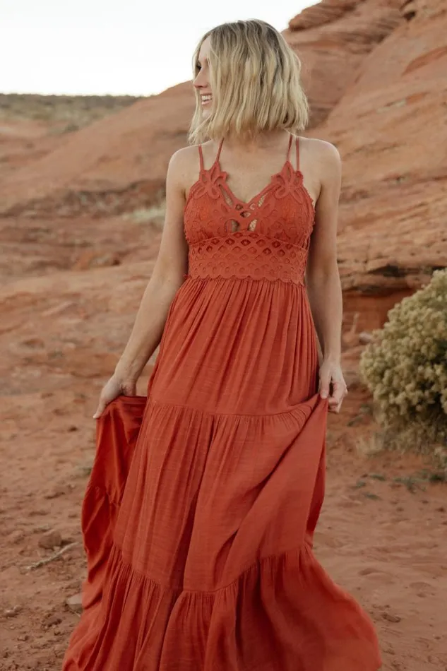 Women Summerlin Lace Top Maxi Dress Rust Baltic Born Maxi Dresses Women Summerlin Lace Top Maxi Dress Rust Baltic Born Maxi Dresses