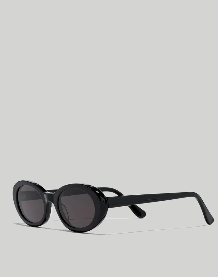 Women Sunglasses Madewell Russell Oval Sunglasses True Black
