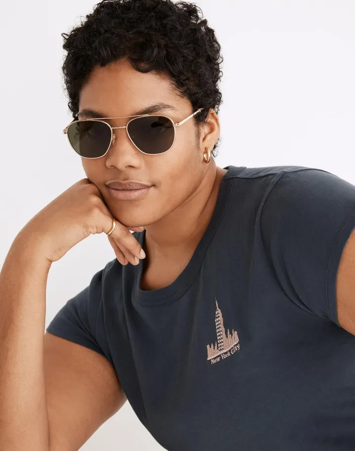 Women Sunglasses Madewell Suffolk Aviator Sunglasses Perfect Tort Multi