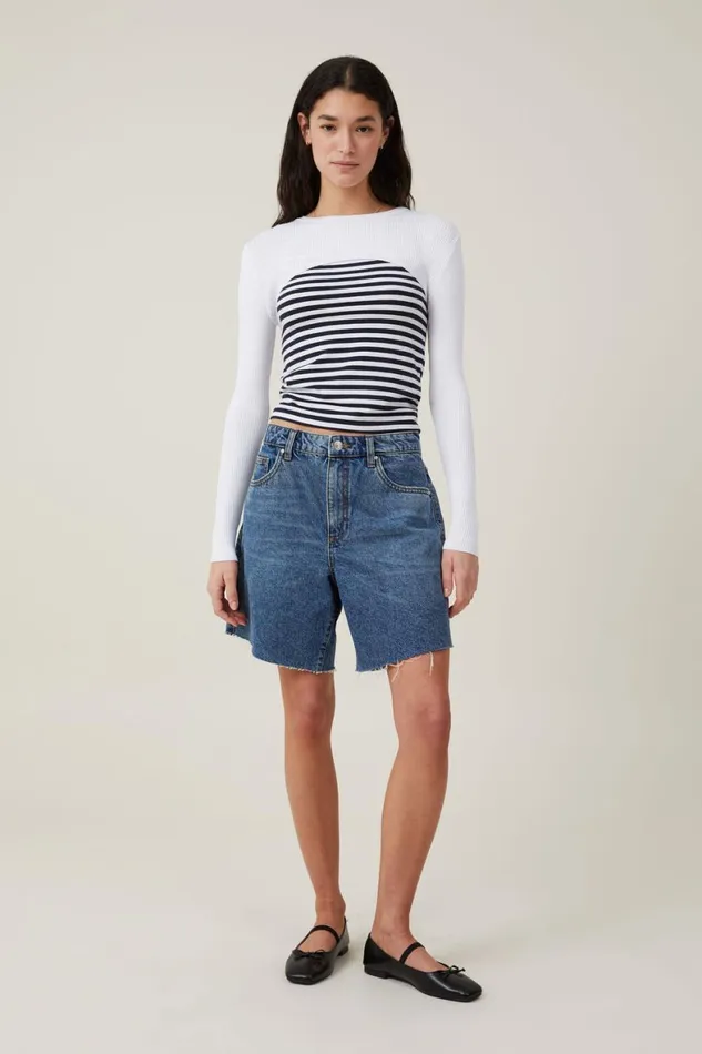Women Sweaters and Cardigans Cotton On Rib Pullover Shrug White Women Sweaters and Cardigans Cotton On Rib Pullover Shrug White