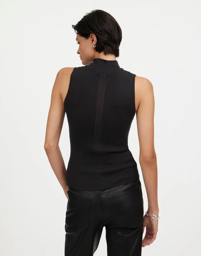 Women Sweaters Madewell Merino WoolSilk Sweater Tank True Black