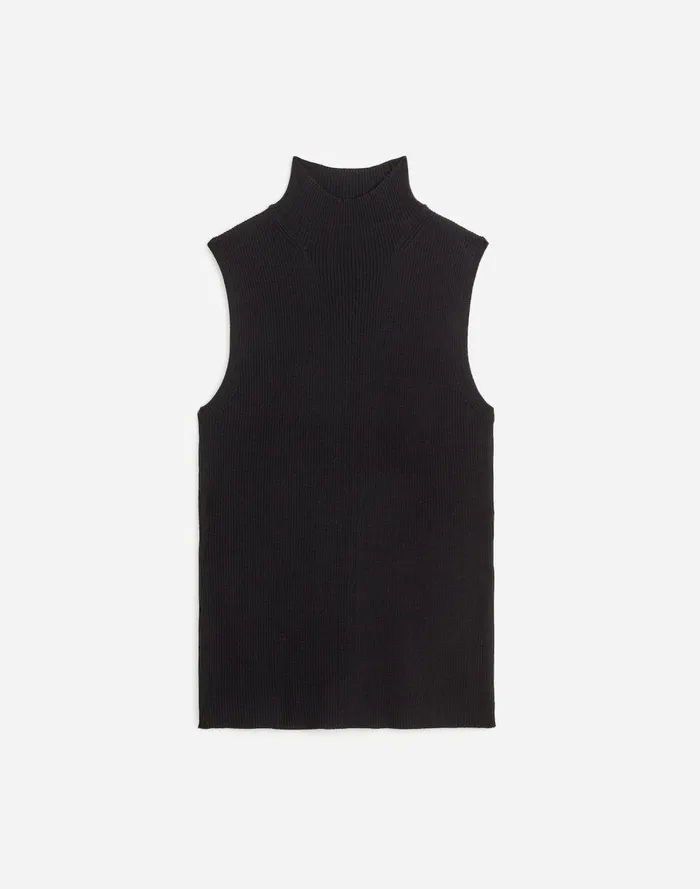 Women Sweaters Madewell Merino WoolSilk Sweater Tank True Black