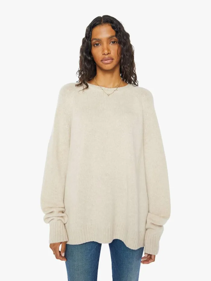 Women Sweaters Mother Denim Classic Crew Sweater Wheat