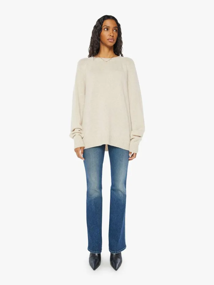 Women Sweaters Mother Denim Classic Crew Sweater Wheat