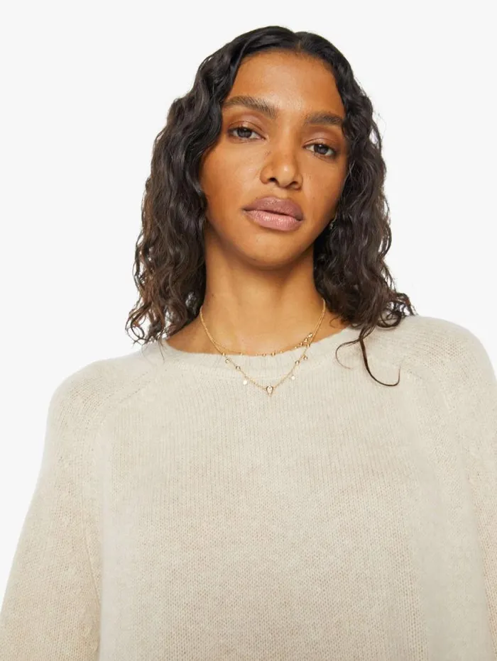 Women Sweaters Mother Denim Classic Crew Sweater Wheat