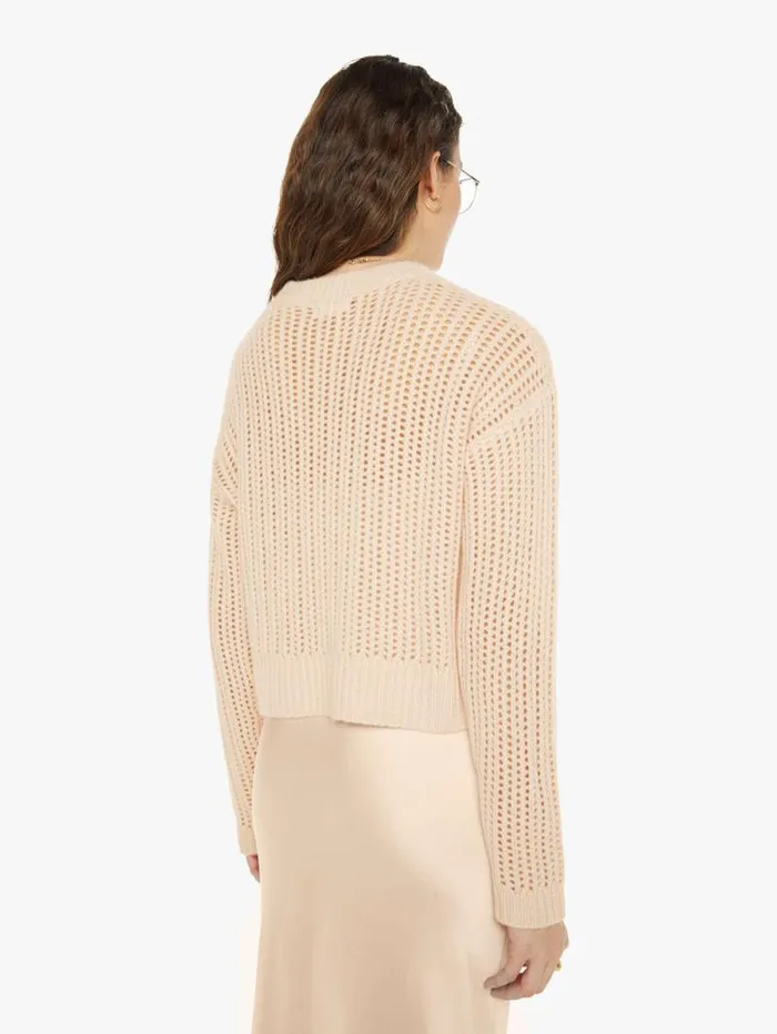 Women Sweaters Mother Denim Marci Long Relaxed Crewneck Mallow