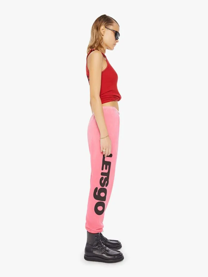 Women Sweatpants Mother Denim LETSGO OG Superyumm Sweatpant Pink