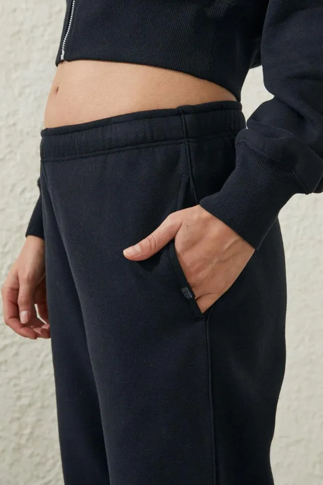 Women Sweats and Hoodies Cotton On Plush Essential Gym Trackpant Core Black